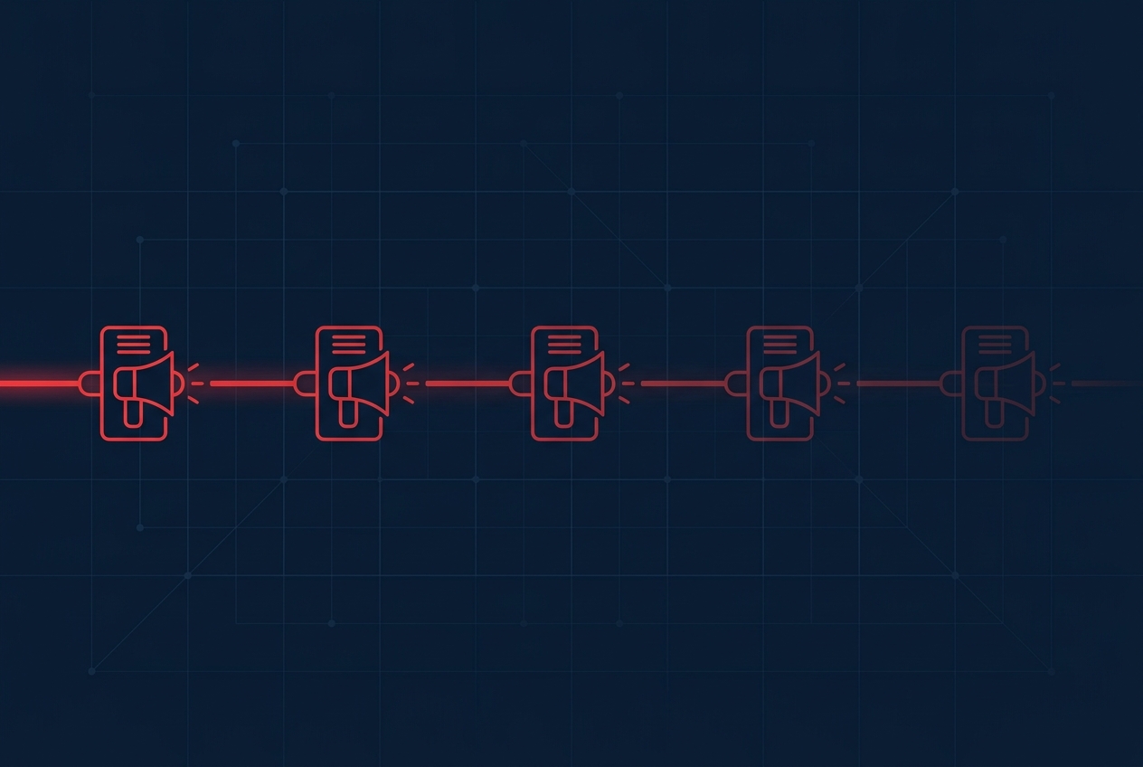 Illustration of a notification appliance circuit with a fading voltage gradient